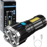 4 core super bright LED flashlight torch light