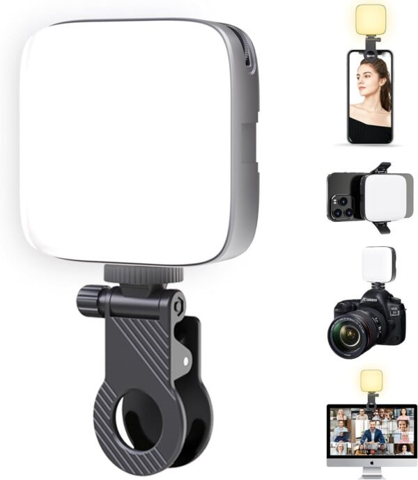LED video light pocket fill light with clip design