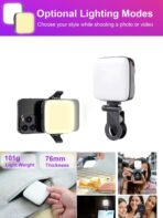 Dimmable LED fill light for selfie and video conference