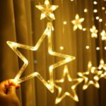 Star LED light with 12 hanging stars decorative lighting