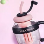 Ice Cream Bottle 1300ML – Straw Water Bottle for Daily Use - Image 4