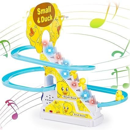 Small ducks climbing toy duck track slide set