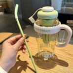 Ice Cream Bottle 1300ML – Straw Water Bottle for Daily Use - Image 7