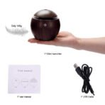 Wood grain mini humidifier for bedroom and office
