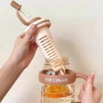 Ice Cream Bottle 1300ML – Straw Water Bottle for Daily Use - Image 8