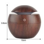 Dark Wooden Humidifier – USB Cool Mist Aroma Diffuser for Home - Image 2