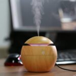 Light wood humidifier USB cool mist aroma diffuser
